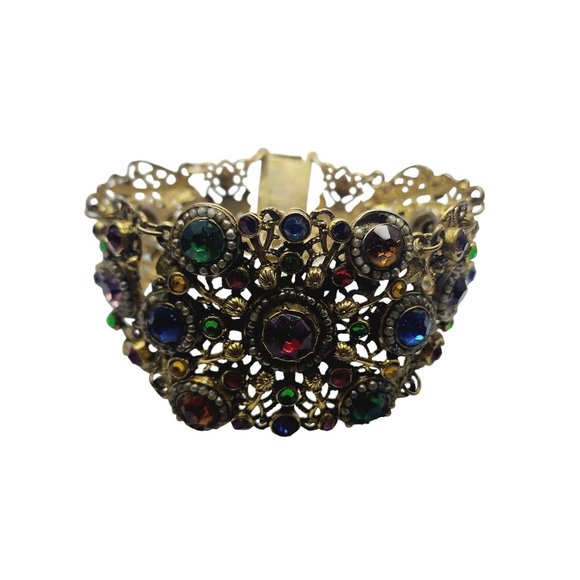 Vintage Spectacular Austro-Hungarian Jeweled Bracelet (A2207) - Picture 5 of 16